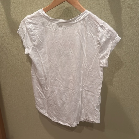 LOFT White and Red Short Sleeve Tee - Picture 7 of 8